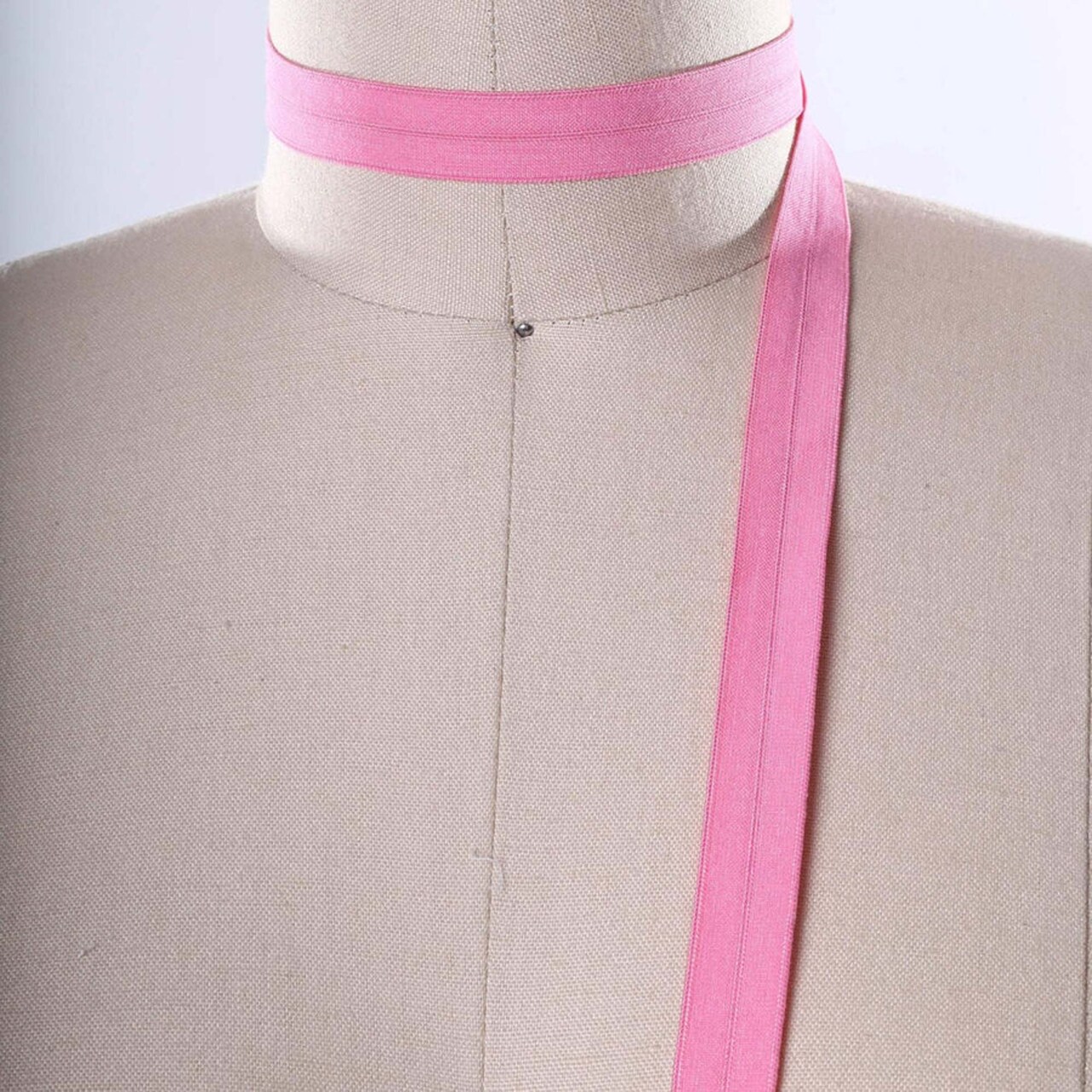 5/8" 3 Yards Taffy Pink Magenta Fold Over Elastic Trim Soft Craft Band